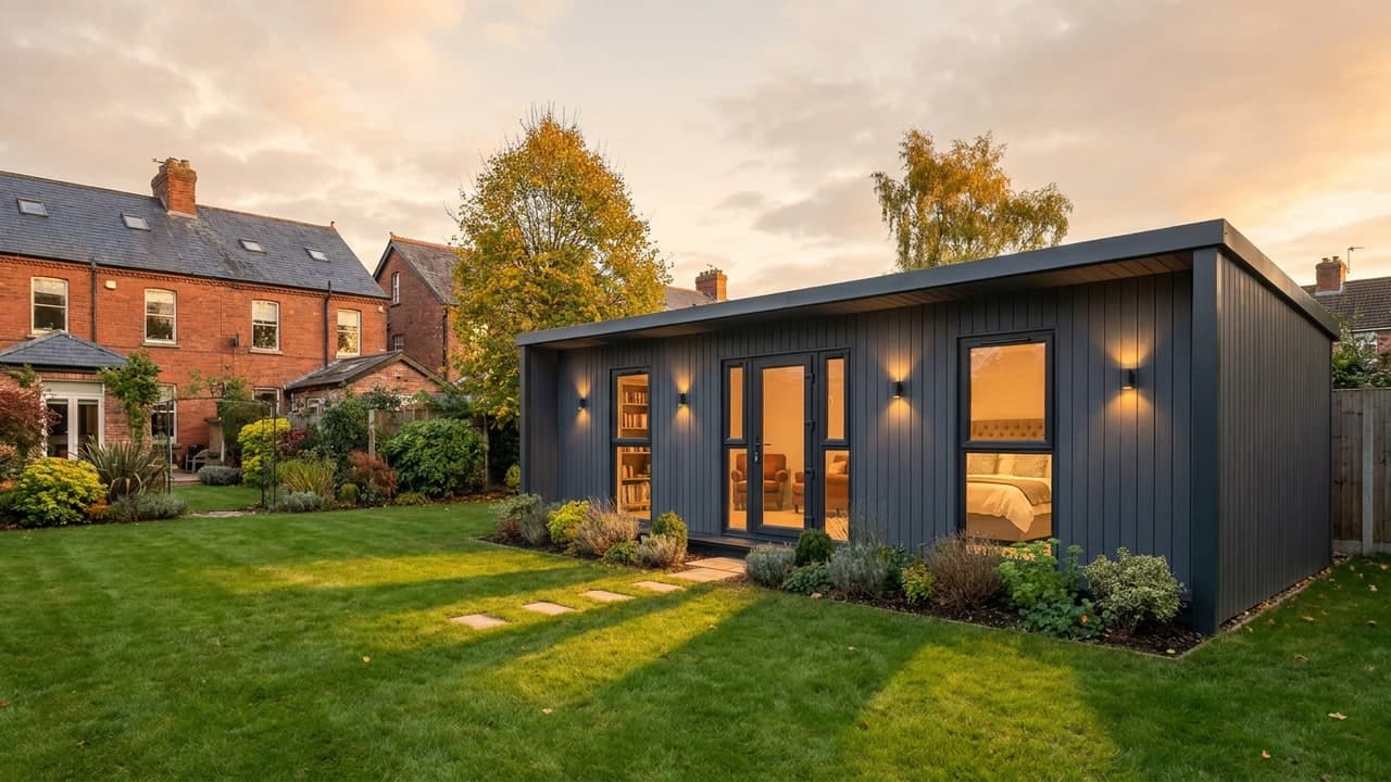 Sprout Pod modular home, Kinsale Cork, Ireland — anthracite composite cladding, floor-to-ceiling glazed doors and windows, contemporary finish